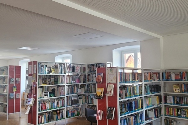 B&uuml;cherregale mit B&uuml;chern 